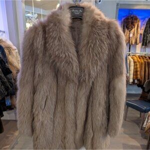 Brandon Thomas Plush Tan Fox Jacket